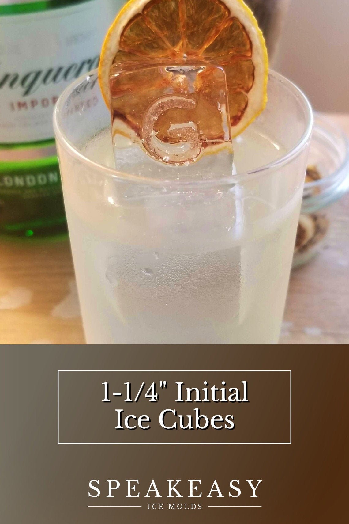 Mini initial ice cubes, Monogram ice mold, Custom whiskey stones, Monogrammed whiskey stones, Letter ice cubes, 1-1/4" custom ice cube mold