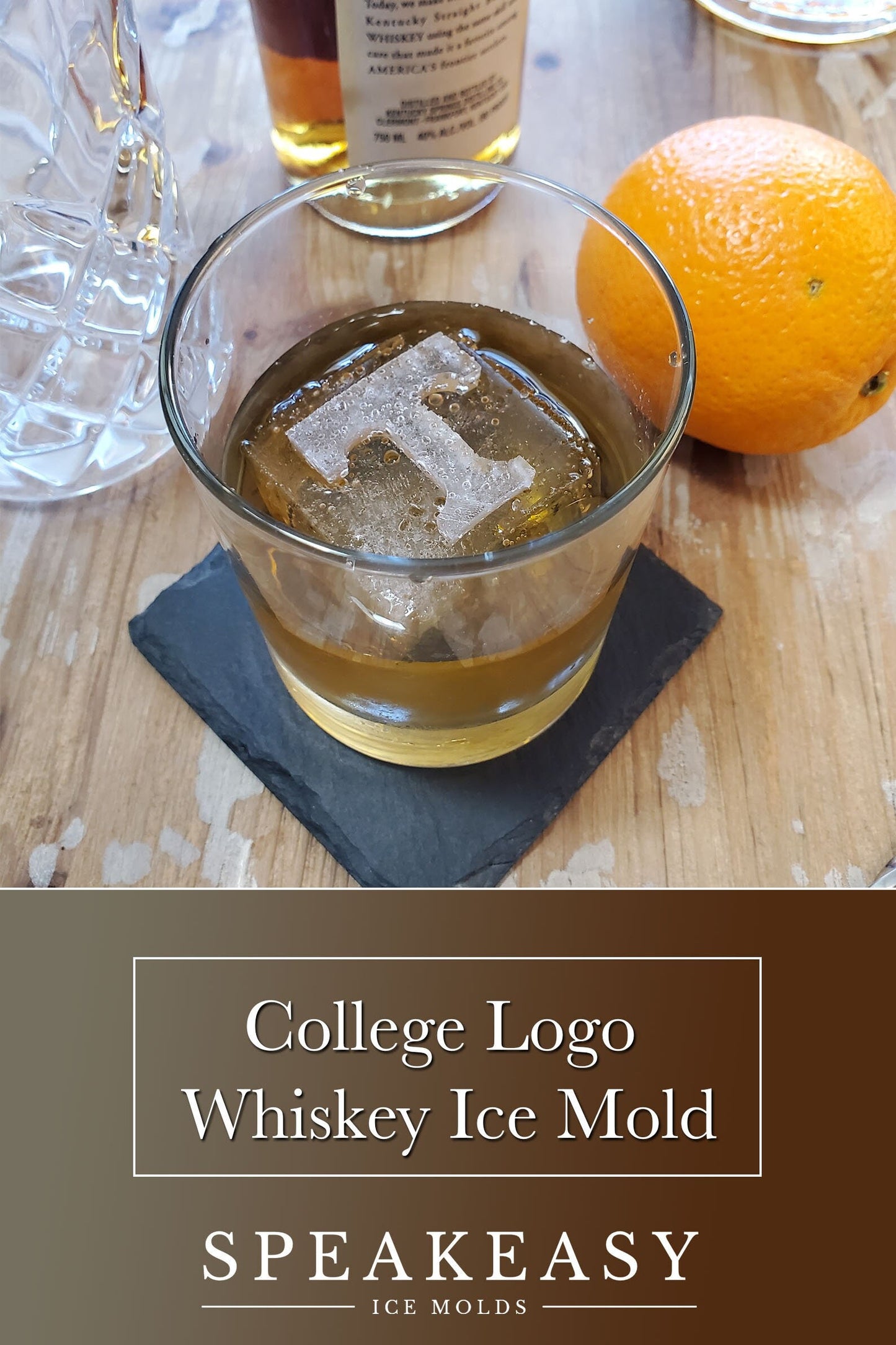 College football logo whiskey ice mold, Custom college logo whiskey ice cubes, Gift for college basketball fan, Personalized college gift