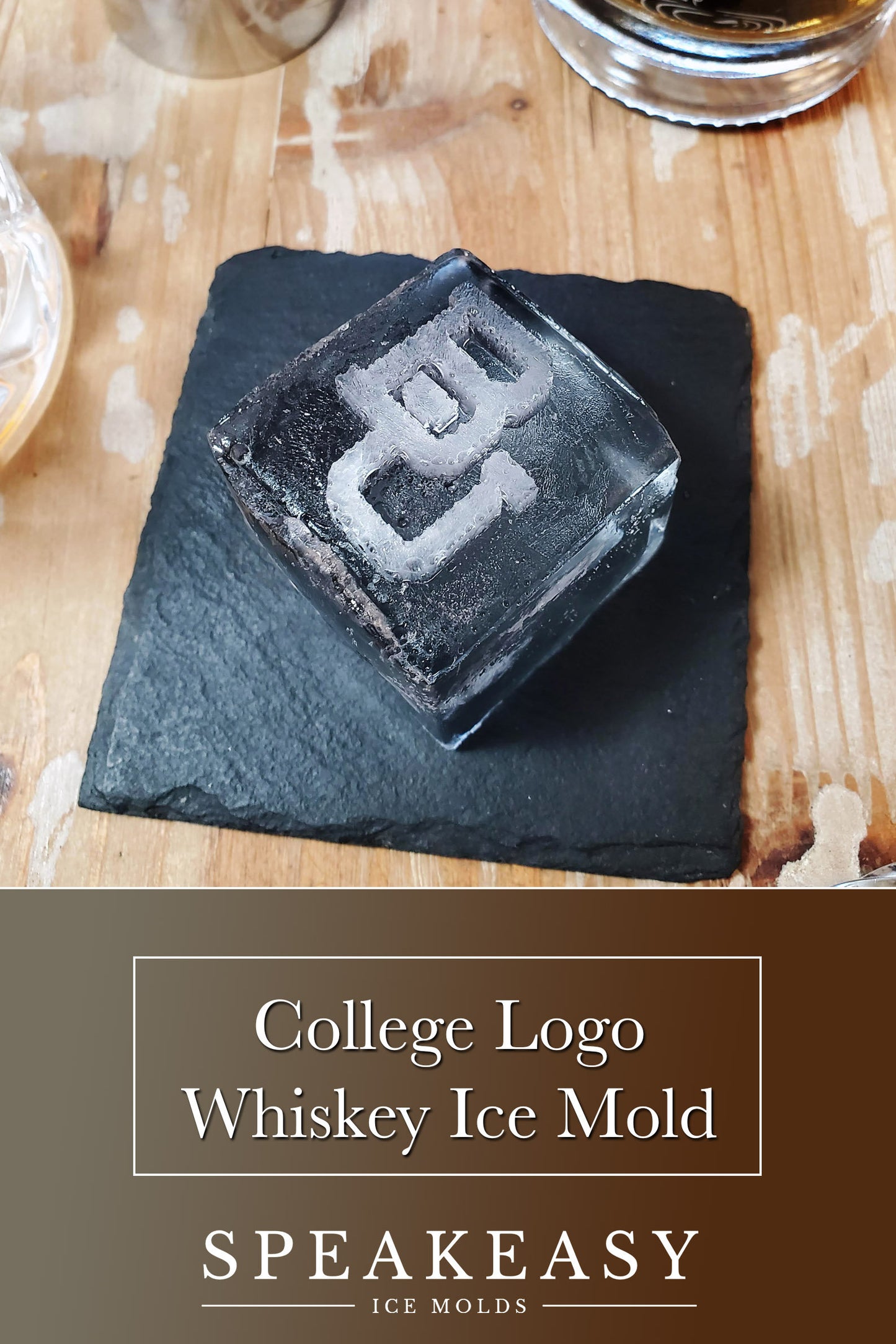 College football logo whiskey ice mold, Custom college logo whiskey ice cubes, Gift for college basketball fan, Personalized college gift