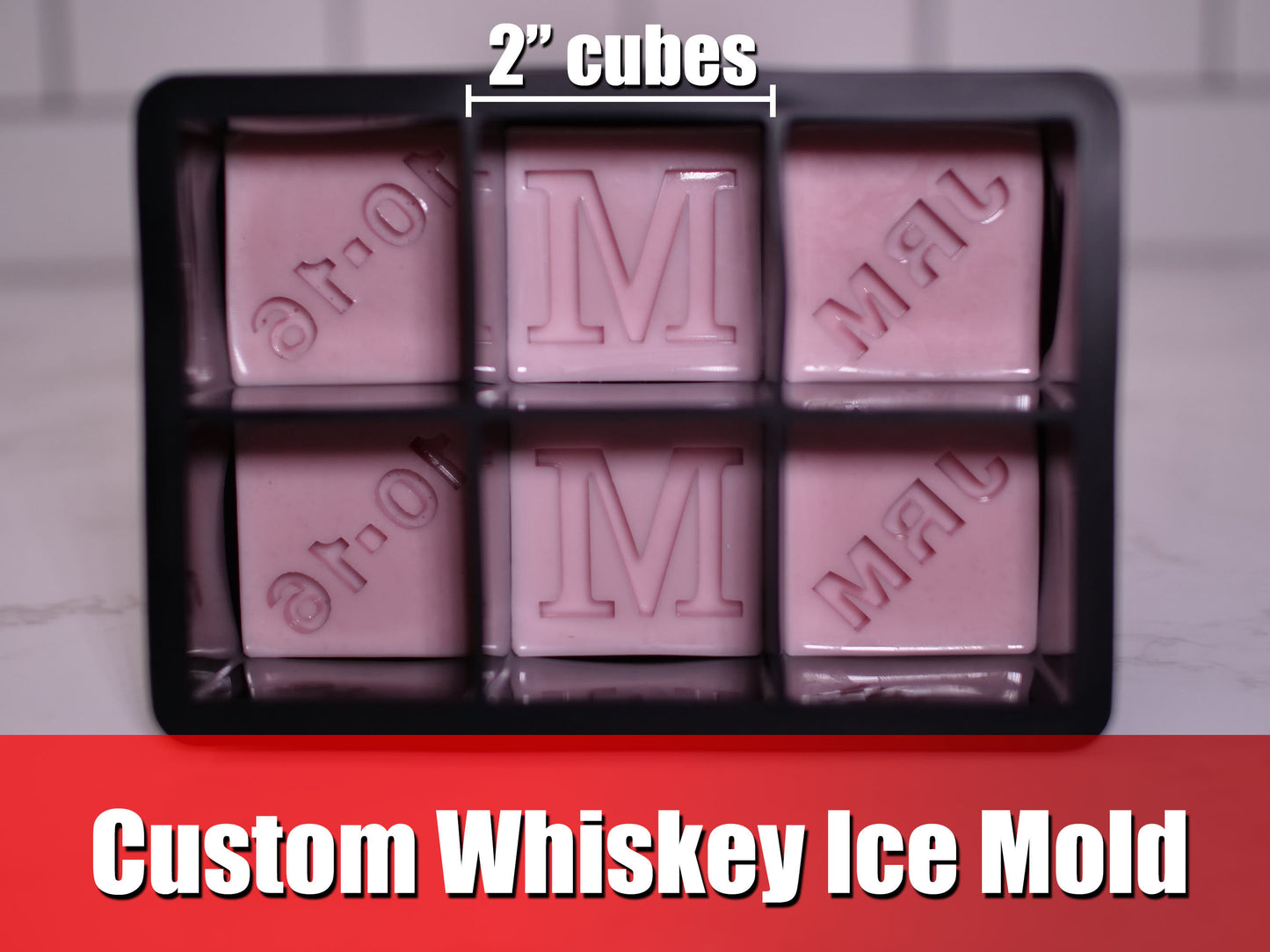 Holiday 2023 gift idea for boss, dad, brother, husband | Custom silicone ice mold, Personalized whiskey ice cubes, Mens Christmas gift idea