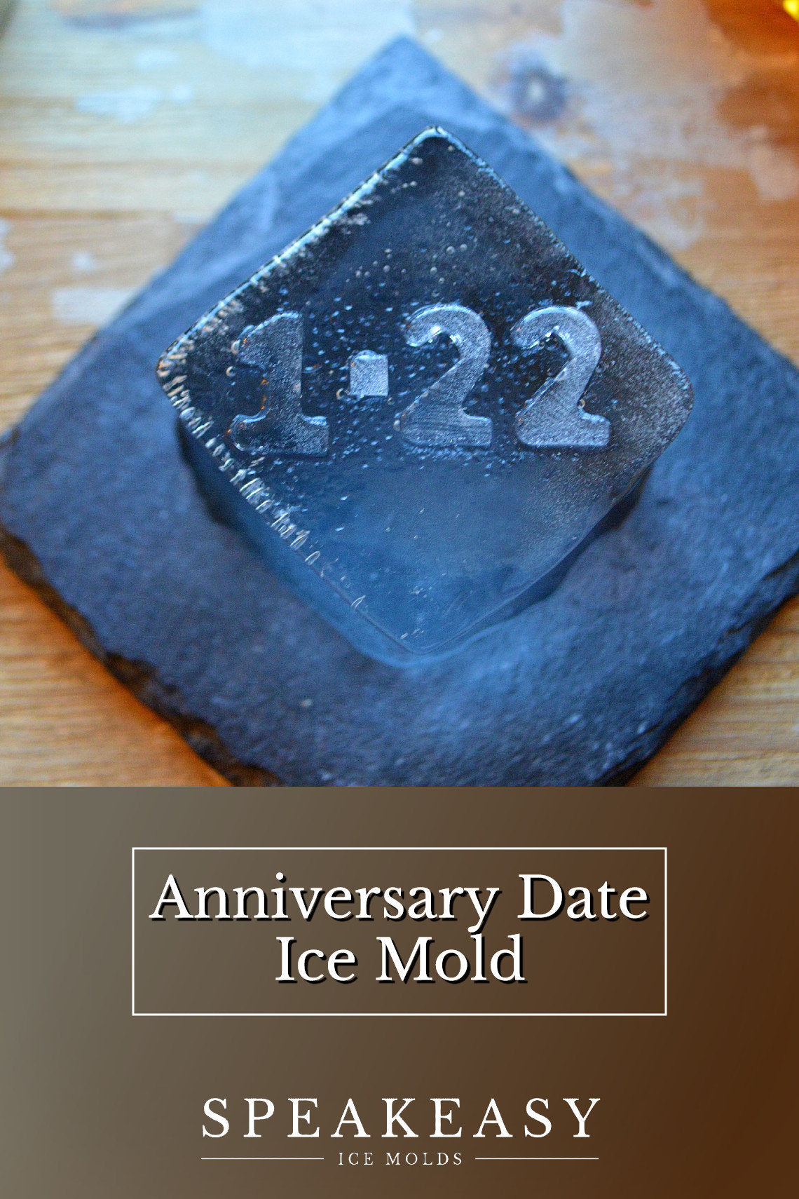 Anniversary date ice mold, Birthdate, Custom whiskey ice mold, Personalized anniversary gift for him, Anniversary gift for husband gift