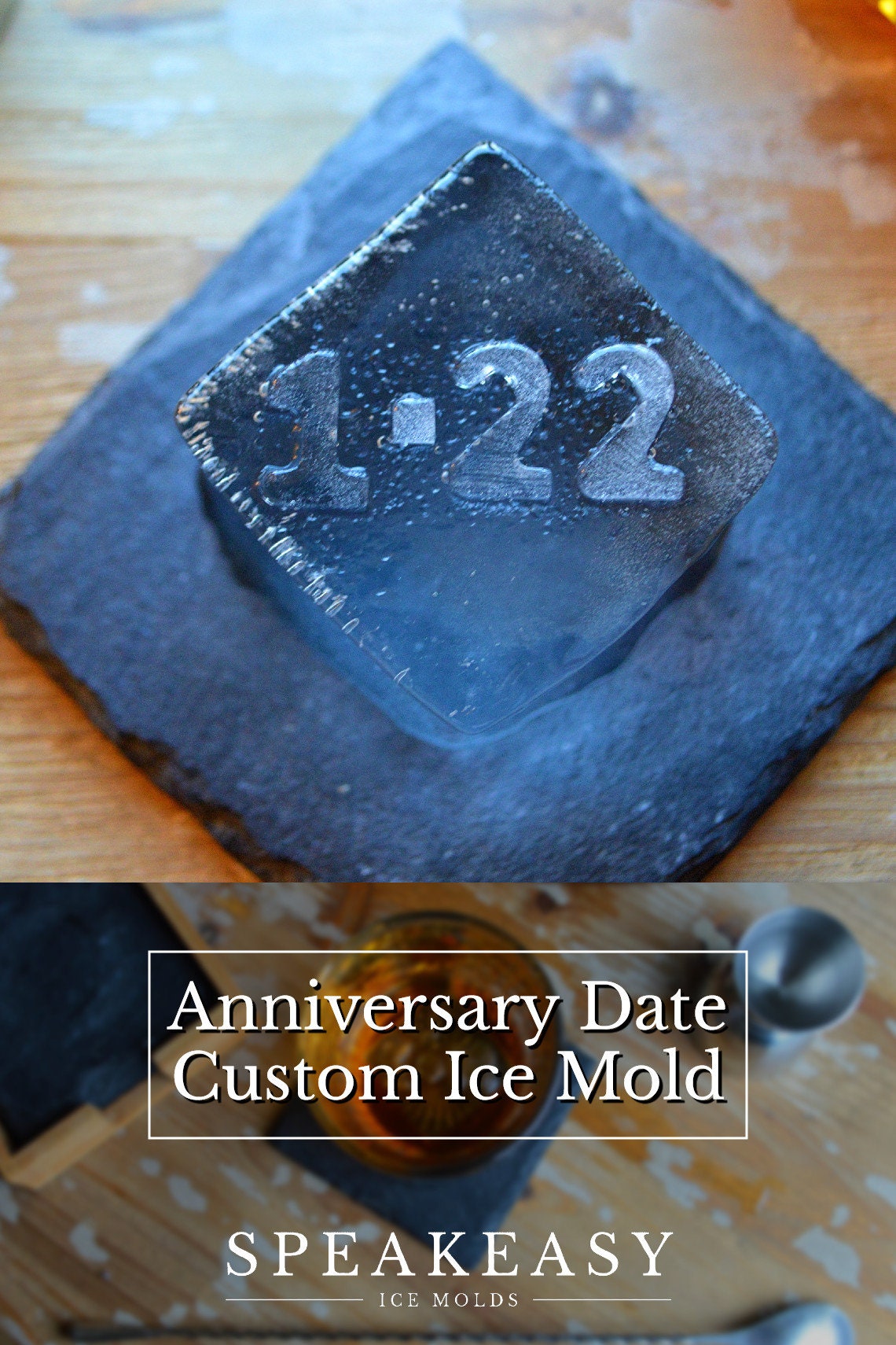 Personalized 1.5 inch Ice Cube Mold - Custom Ice Trays – Honest Ice