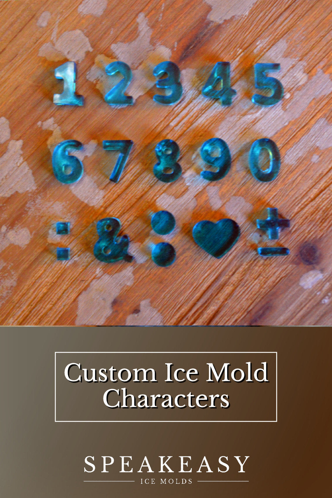 Mini initial ice cubes, Monogram ice mold, Custom whiskey stones, Monogrammed whiskey stones, Letter ice cubes, 1-1/4" custom ice cube mold