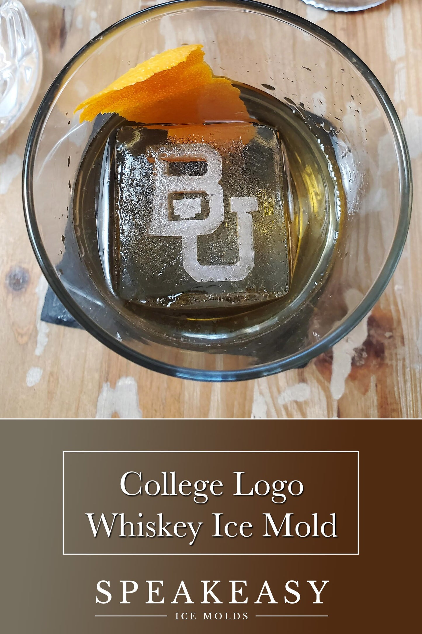 College football logo whiskey ice mold, Custom college logo whiskey ice cubes, Gift for college basketball fan, Personalized college gift
